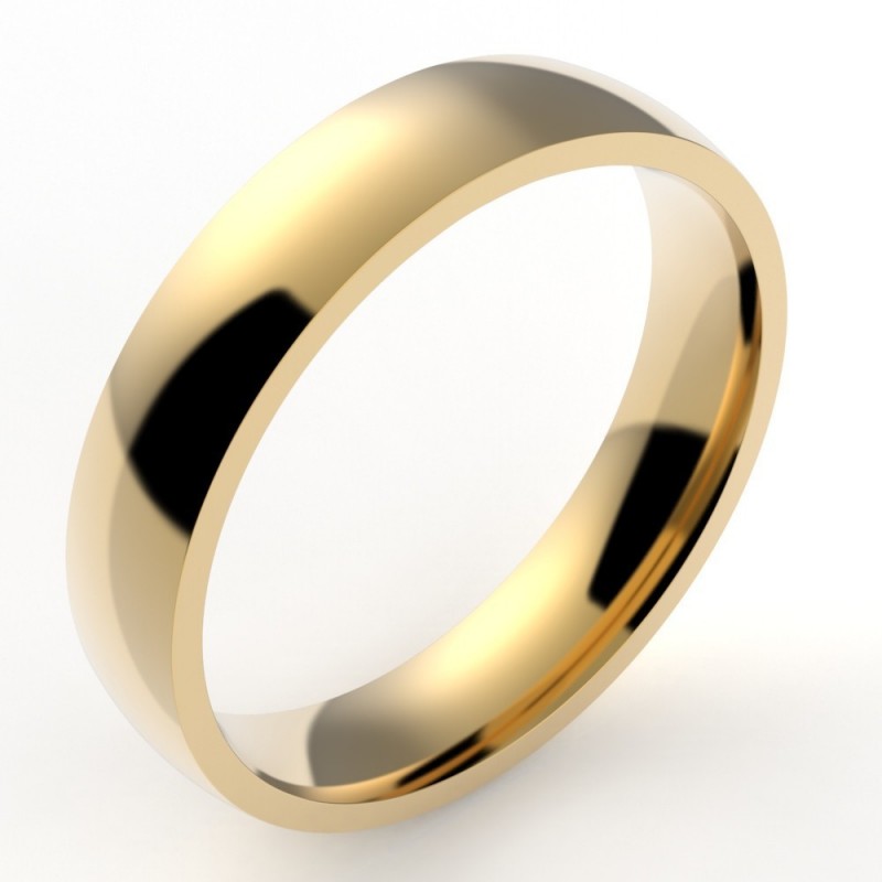 Alliance homme ruban 4,5 - or 18 carats - 4,5 mm