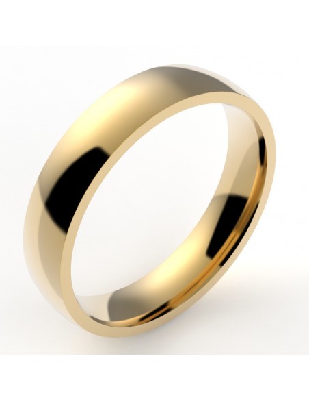 Alliance homme ruban 4,5 - or 18 carats - 4,5 mm