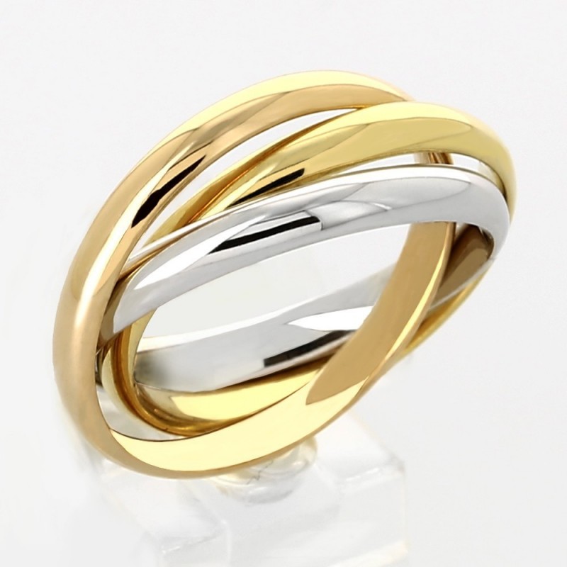 Alliance Femme Shana, 3 ors - 3 anneaux (jonc) - or 18 carats - couleurs au choix