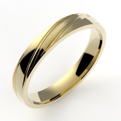 Alliance or Homme Paul. Ruban en  spirale - or 18 carats - 3,5 mm 2