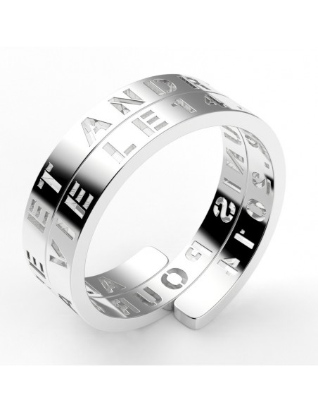 Alliance or Alex, texte enroulé personnalisable - or 18 carats - 9 mm