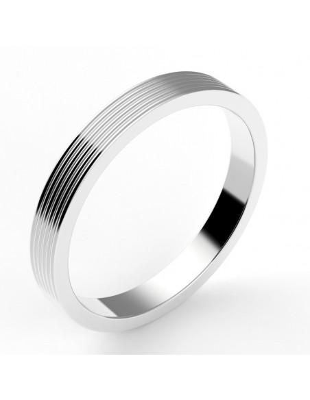 Alliance or Homme Maël.  Godrons multiples 3 mm - or 18 carats