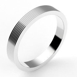 Alliance or Homme Liam.  Godrons multiples 3,5 mm - or 18 carats