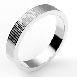 Alliance or Homme Evan. Godrons multiples 4 mm - or 18 carats