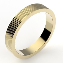 Alliance or Homme Evan. Godrons multiples 4 mm - or 18 carats 2